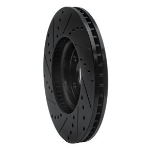 Ford Fusion Brake Rotor (1) - Front Right - R1 Concepts - Drilled & Slotted - Black - `13-`20